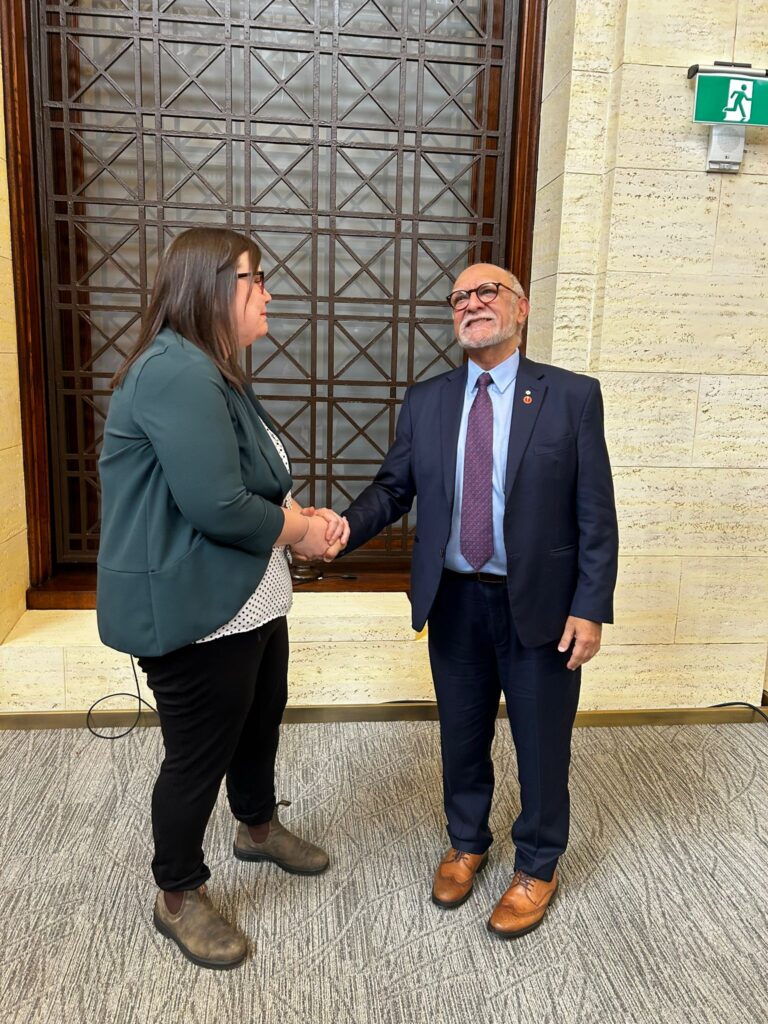 Nicoile Jenkins meeting Senator Ravalia